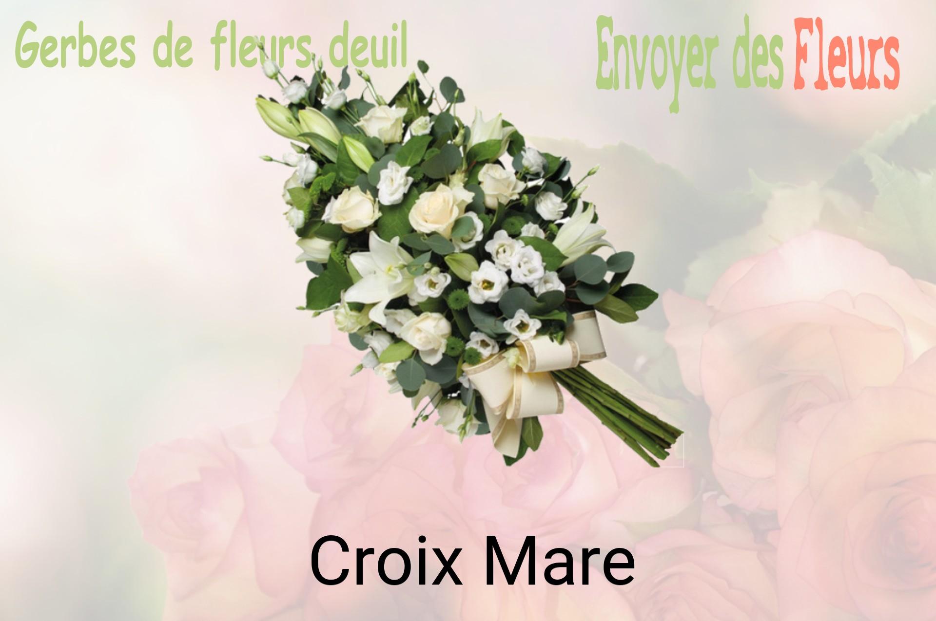 Gerbe de fleurs de deuil livrée à Croix-Mare